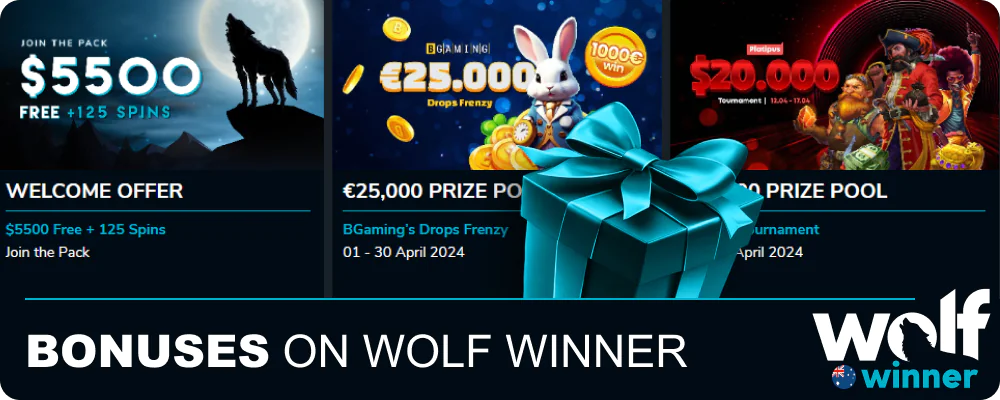 Bonus A$5500 and 125 Free Spins